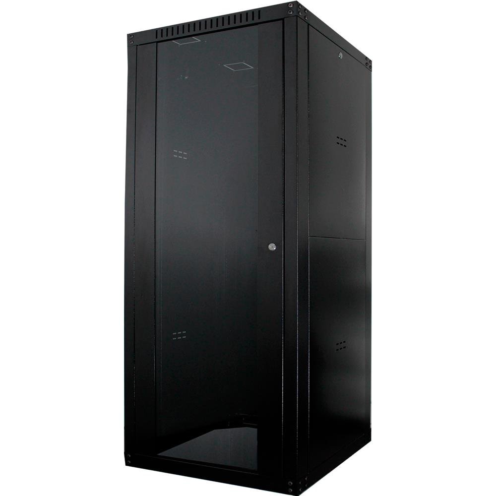 Rack servidor gforce padrão 19 pol 32u x 570 piso desmontável visor de acrílico preto
