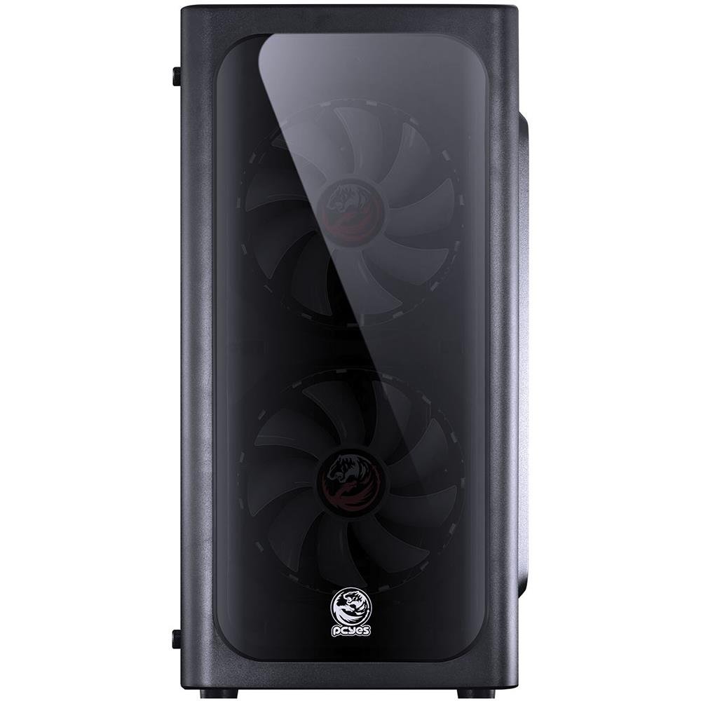 Gabinete Gamer Pcyes Venus Lateral Acrilico C/fan Led Azul Preto - Venptaz2fca