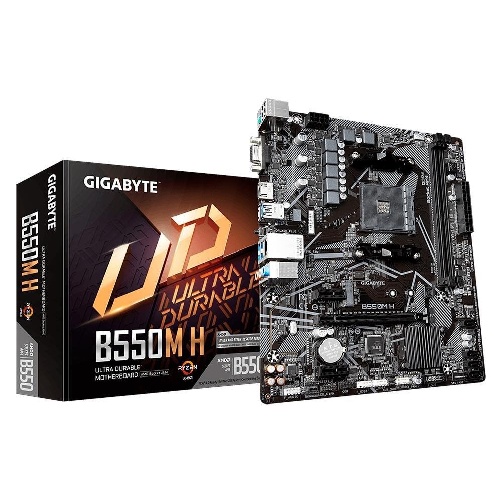Placa Mae Amd Gigabyte B550m H Ddr4 Am4