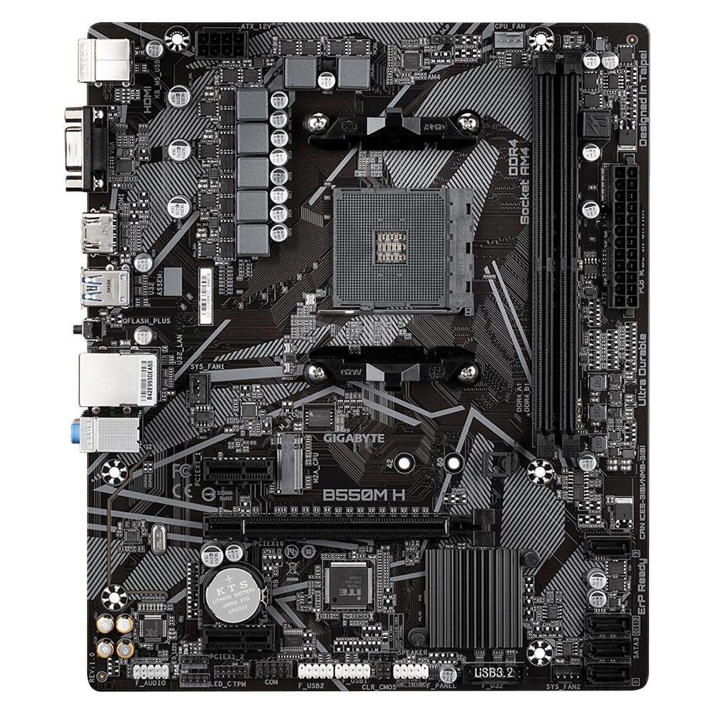 Placa Mae Amd Gigabyte B550m H Ddr4 Am4