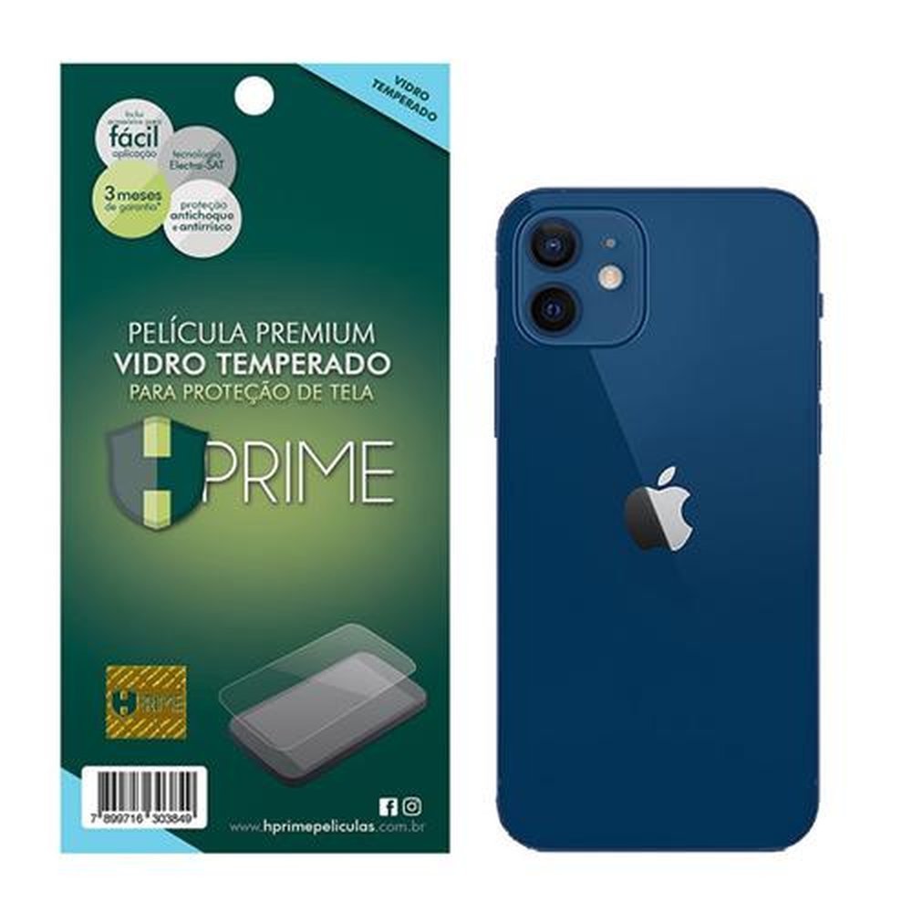 Película De Vidro Temperado Premium Hprime Para Apple Iphone 12 / 12 Pro 6.1" - Verso