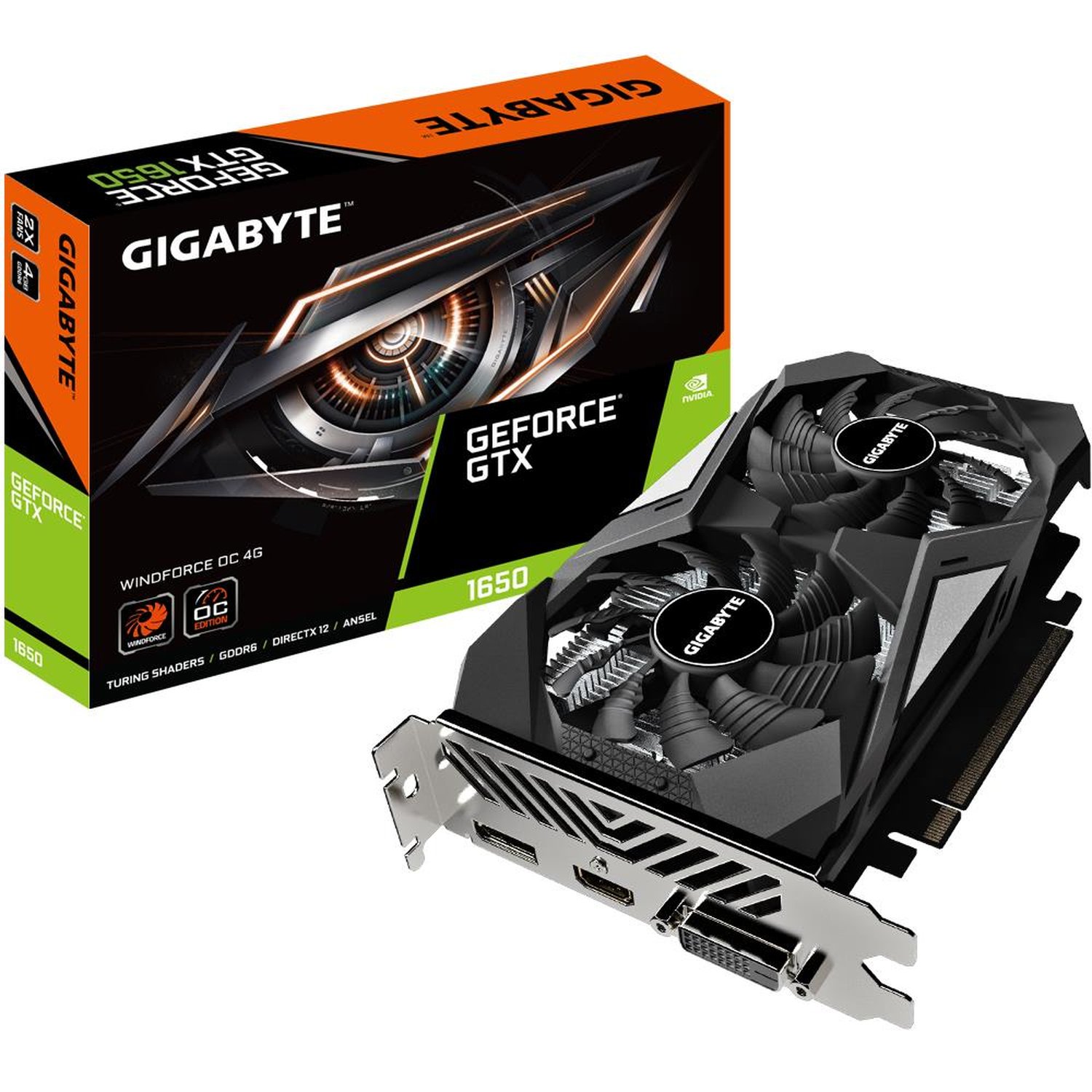Placa De Vídeo Gigabyte Gtx 1650 D6 Windforce Oc 4G Gddr6