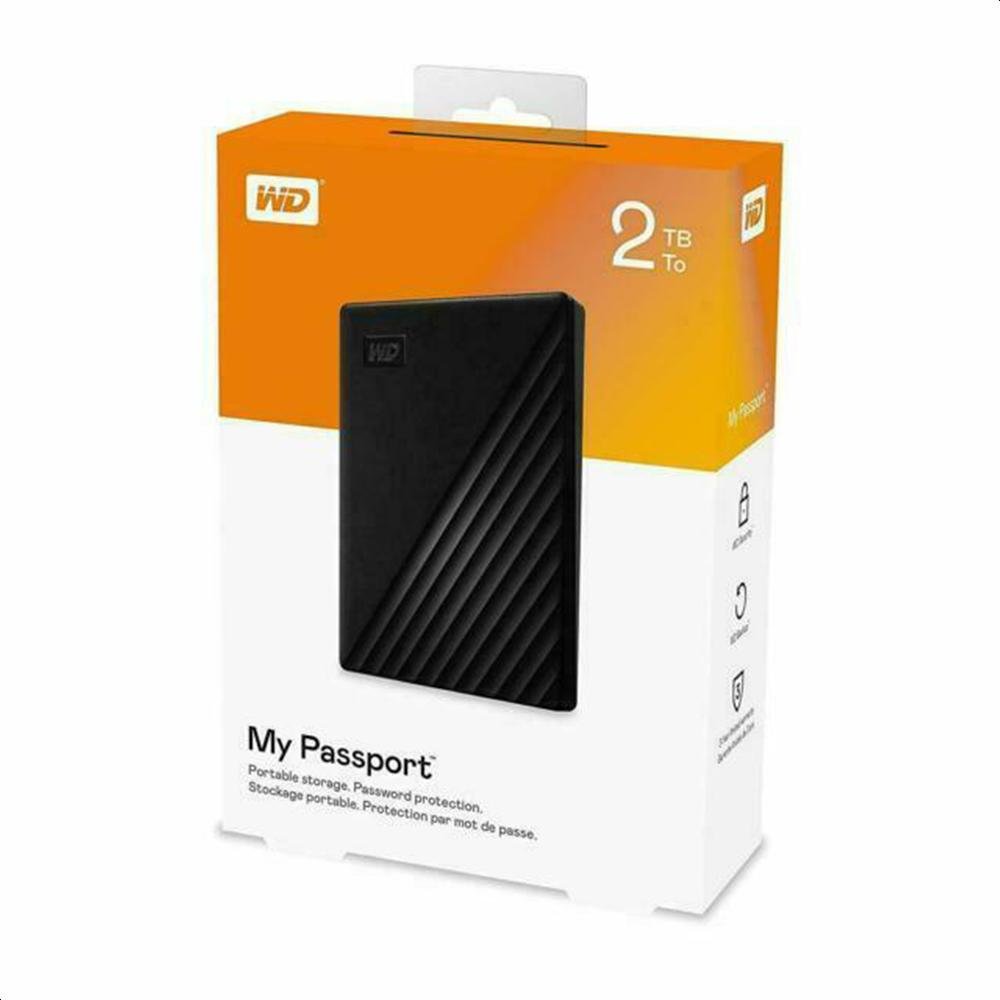 Hdd Externo 2tb Western Digital My Passport Preto 2,5" Usb 3.0 - Wdbyvg0020bbk-wesn