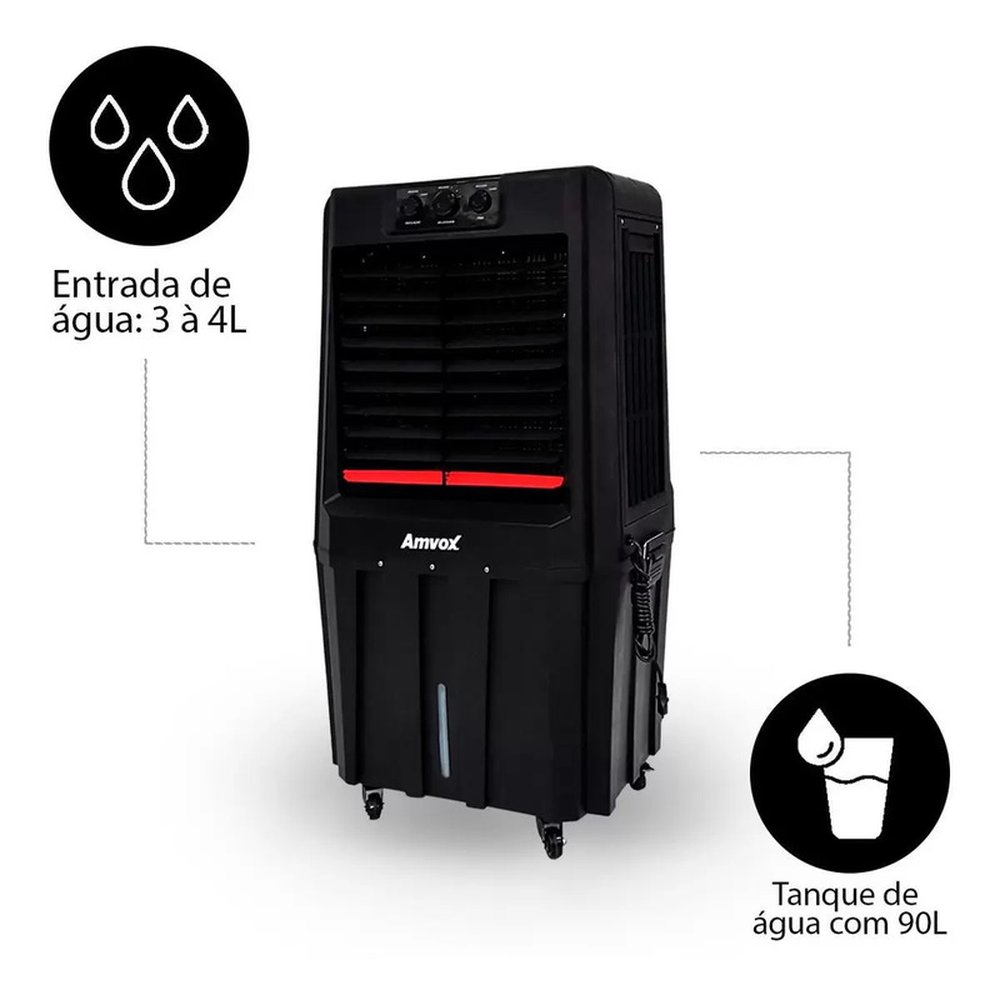 Climatizador de Ar 90L Amvox ACL 9022 Preto 220V