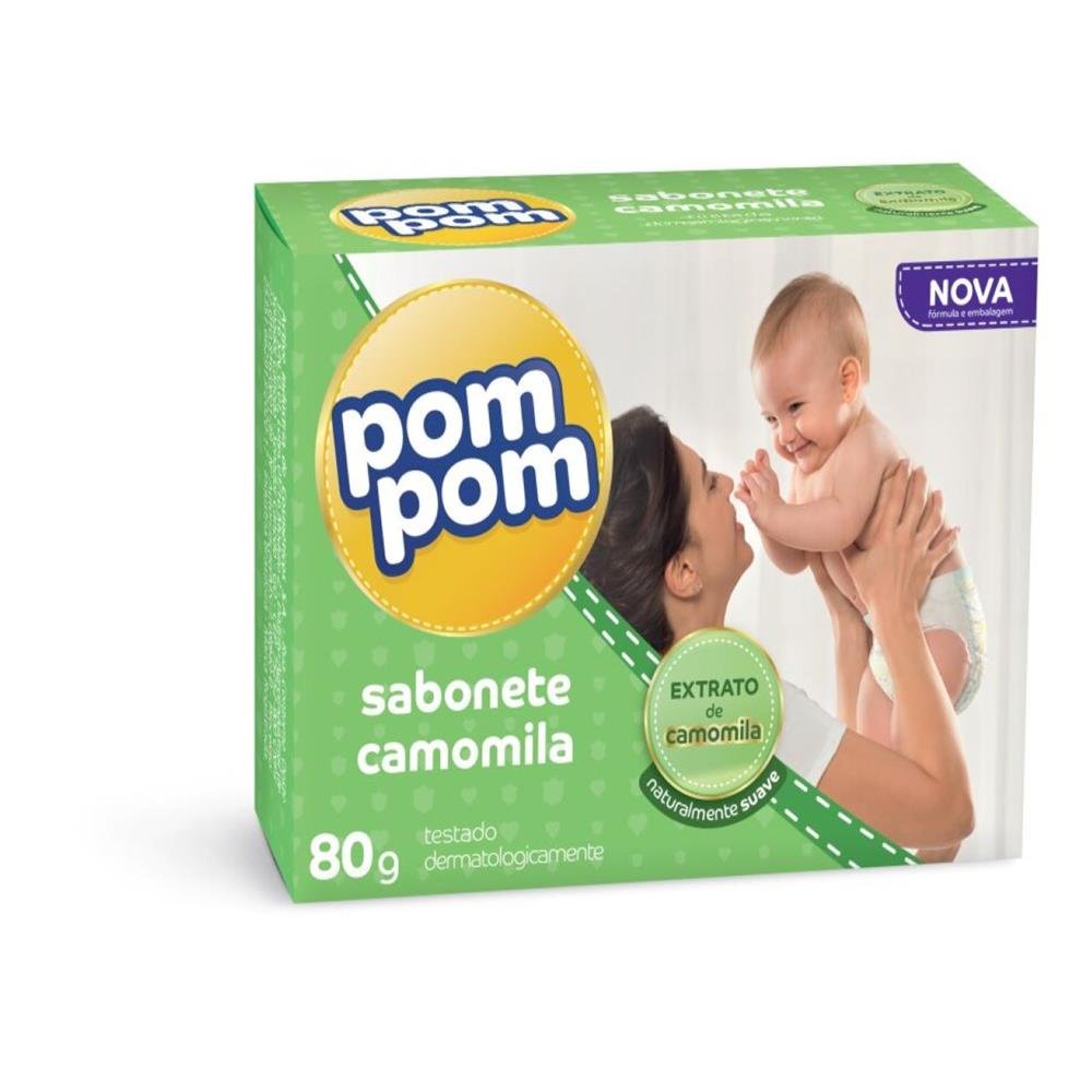 Pom Pom Sabonete Infantil Camomila 12 Unidades 80g