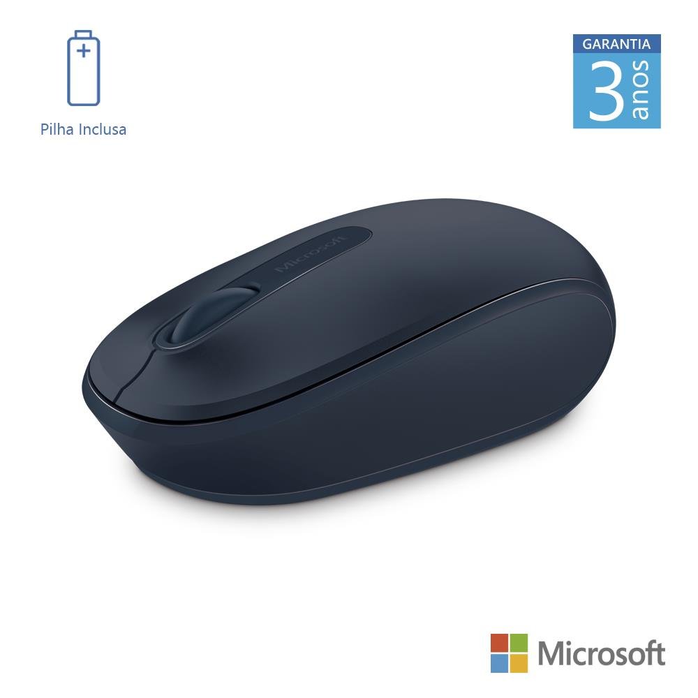 Mouse Sem Fio Mobile Usb Azul Escuro Microsoft - U7Z00018