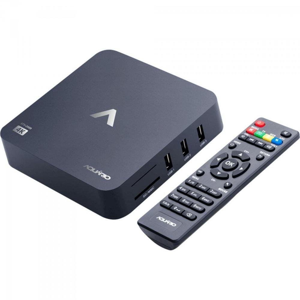 Smart Tv Box Aquário 4k Stv-2000 7.12 Preto