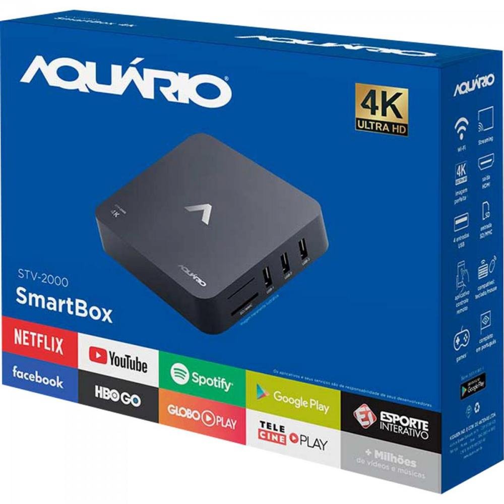 Smart Tv Box Android Stv-2000 Aquário