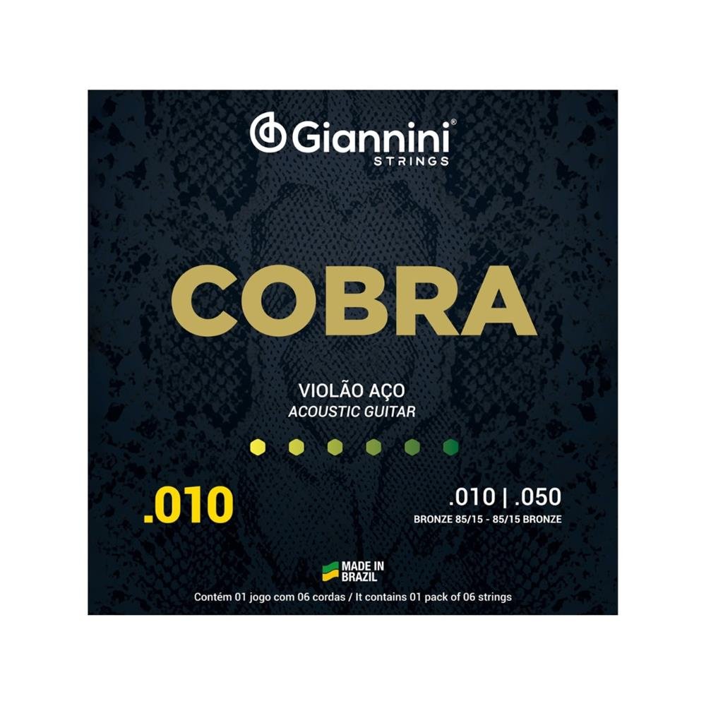 Encordoamento Giannini P/Violão Bronze 85/15 0.010" Geefle