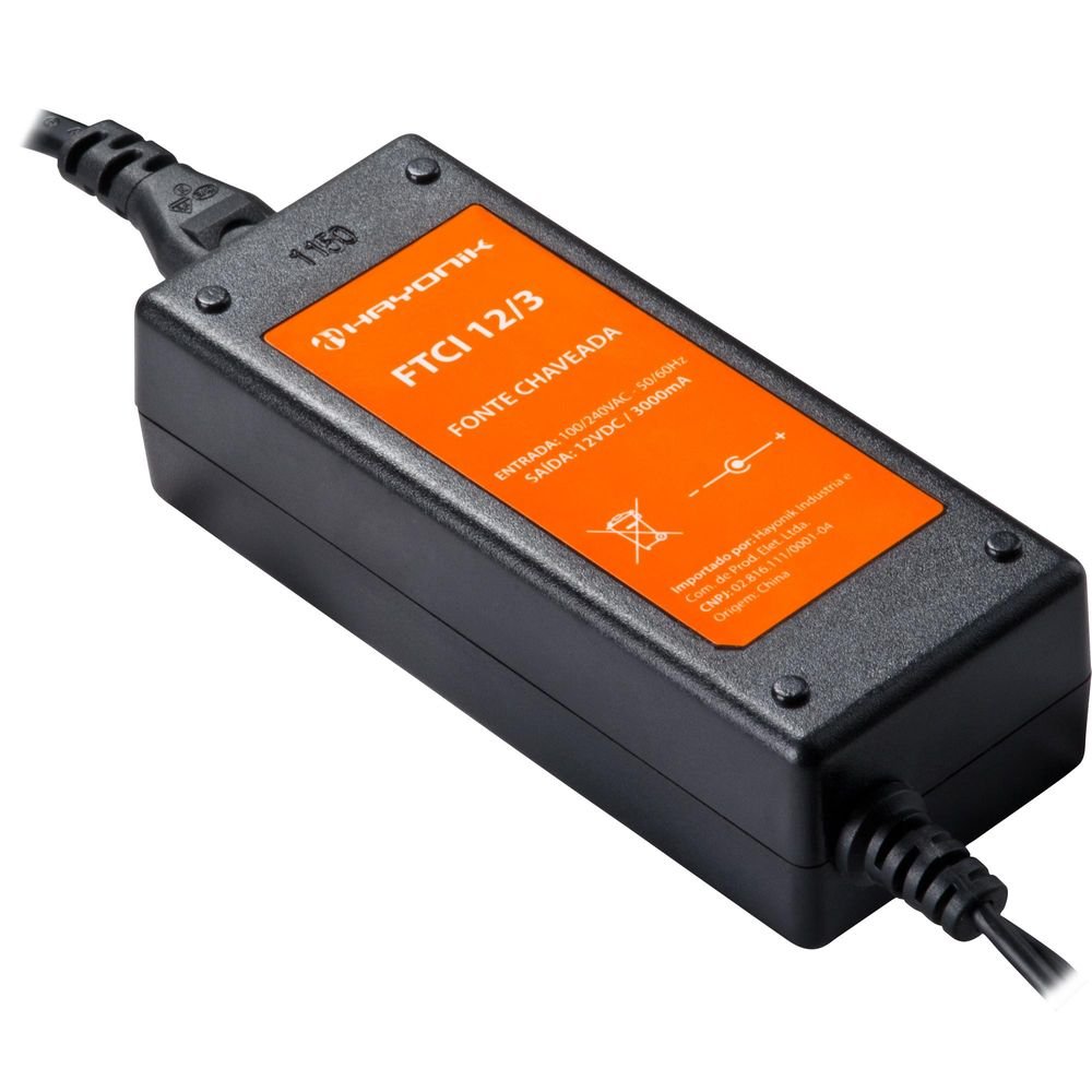 Fonte CHAVEADA 12VDC 3A 36W P4 C+ 1203I BIVOLT HAYONIK