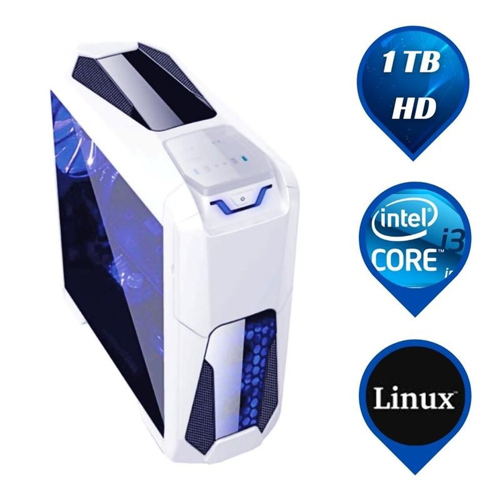 PC Gamer Intel Core i3-4130, 16GB DDR3, 1TB HD, AMD R5 230 2GB e Linux - Everex