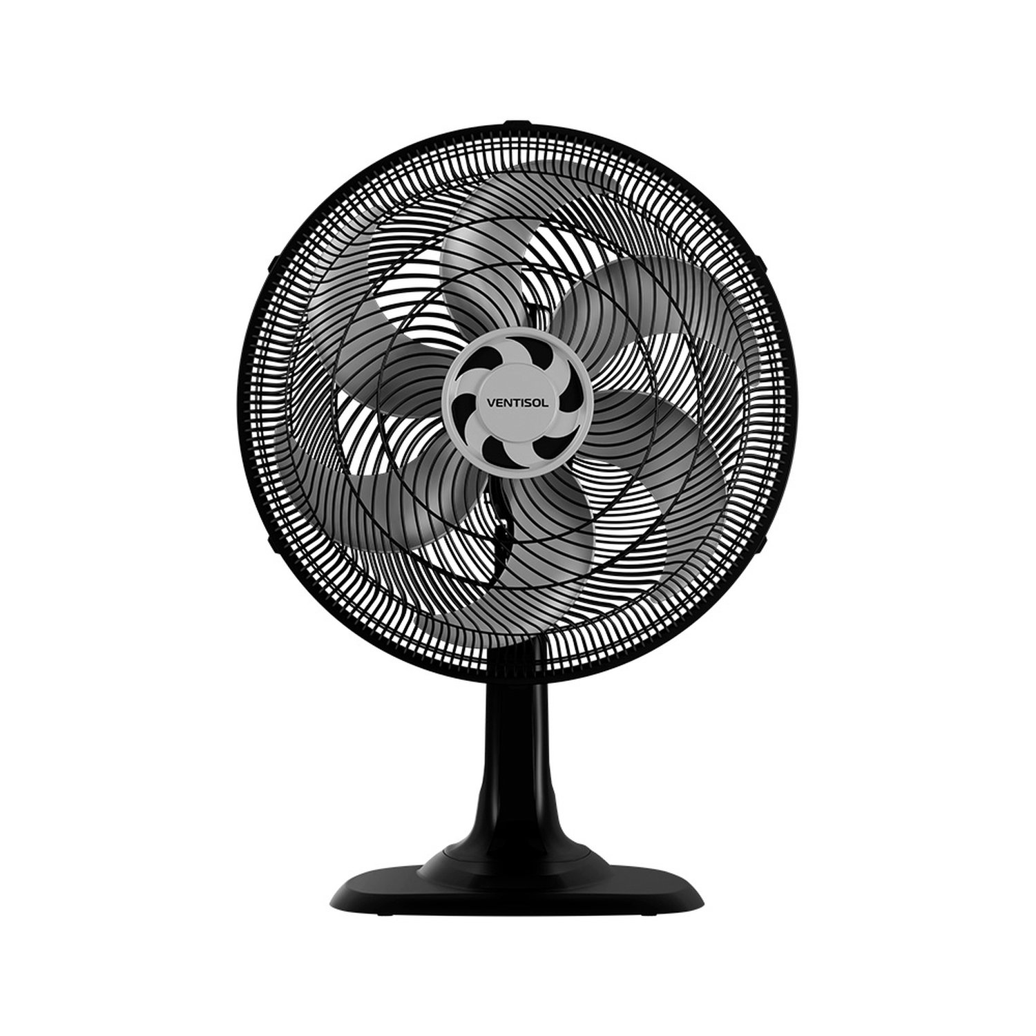 Ventilador de Mesa Ventisol Turbo Premium 40 cm - 6 Pás, 80W, Preto, 220V