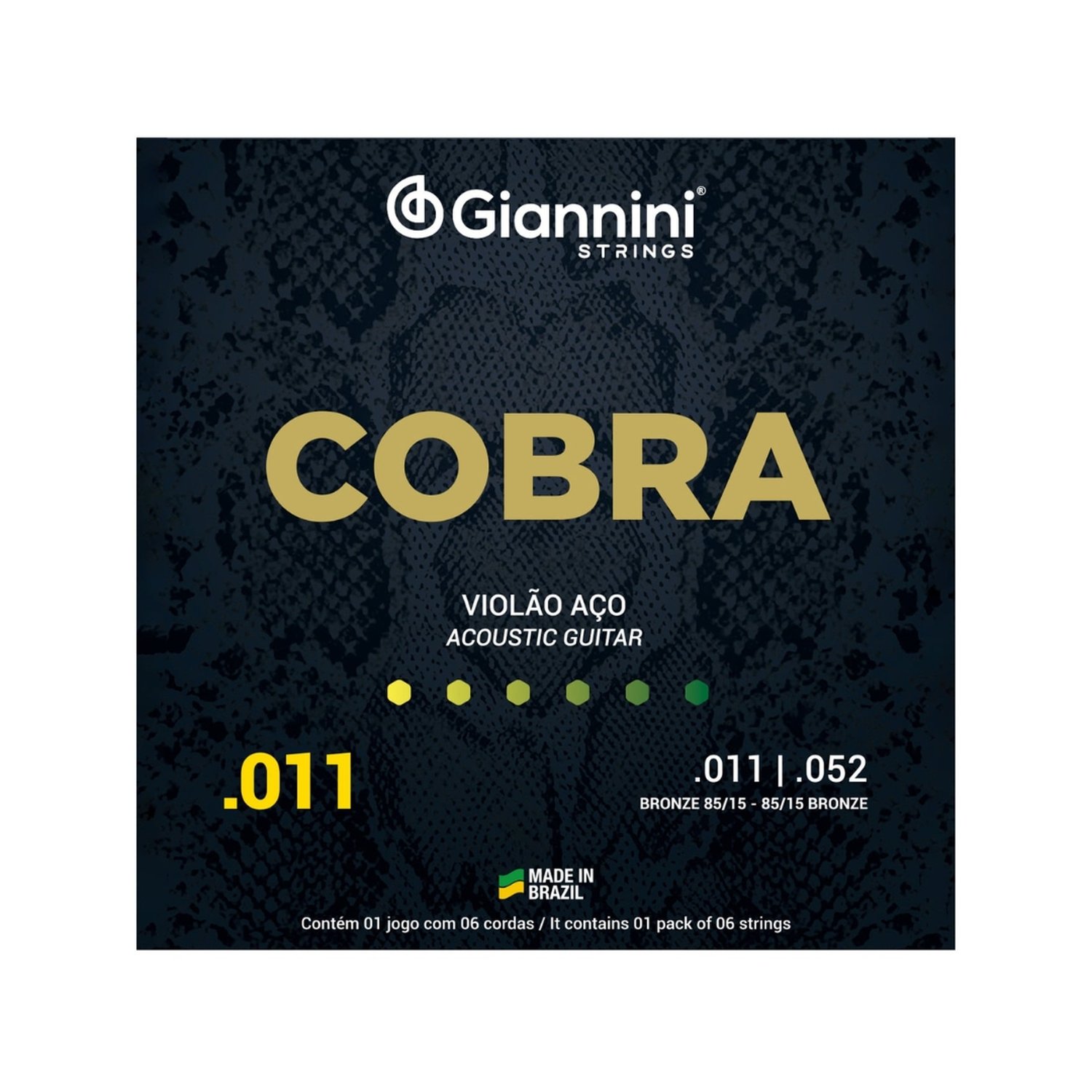 Encordoamento Giannini P/Violão Bronze 85/15 0.011" Geeflk
