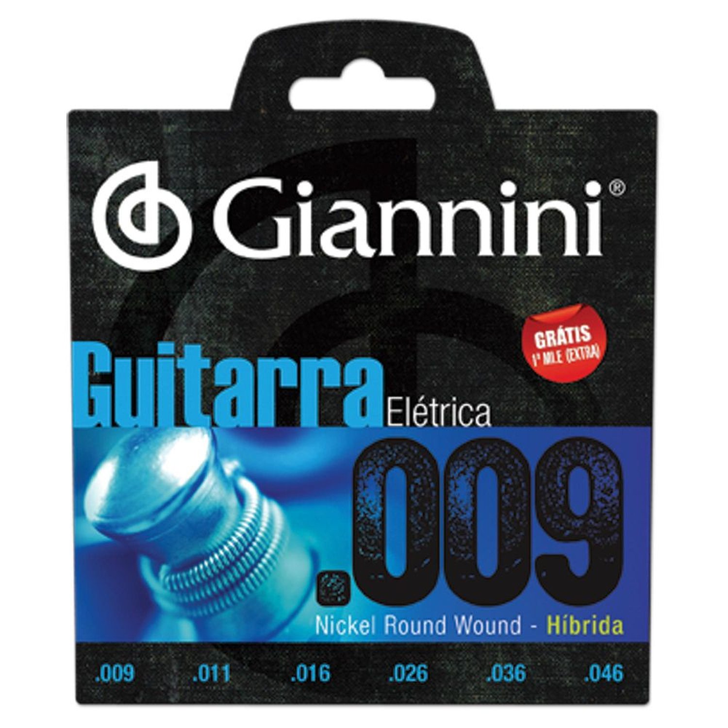Encordoamento para Guitarra .009 Geegsth9 Série Híbrida Giannini