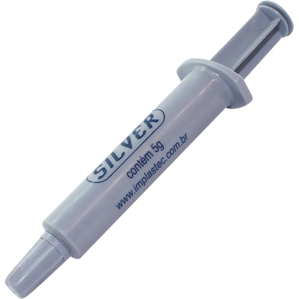 Pasta Térmica Thermal Silver Seringa 5g Prata Implastec