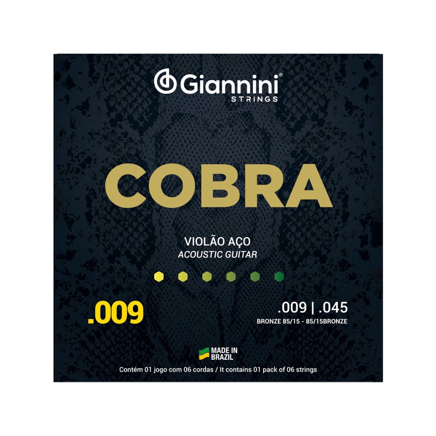 Encordoamento Giannini P/Violão Bronze 85/15 0.009" Geewak