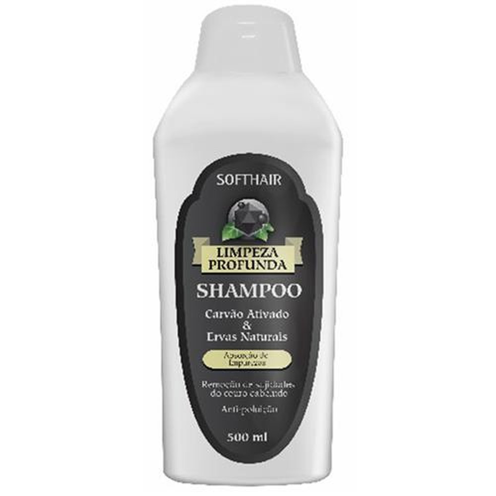 Shampoo Soft Hair Limpeza Profunda Carvao Ativado 500ml