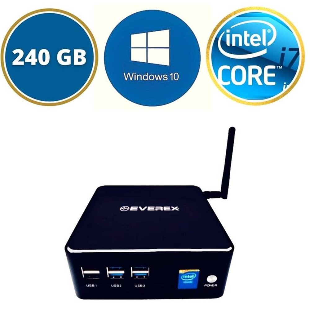 Mini PC NUC Intel Core i7-4500U, 4GB , 240 SSD e Windows 10 - Everex