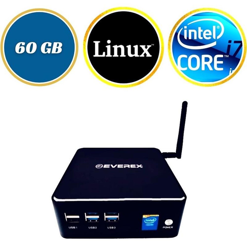 Mini PC NUC Intel Core i7-4500U, 4GB , 60 SSD e Linux - Everex