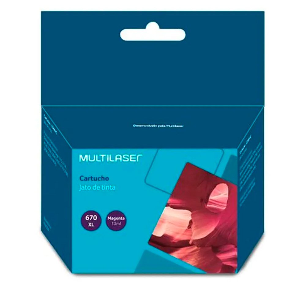 Cartucho Jato De Tinta Modelo Hp 670 Magenta Multilaser - CO670M