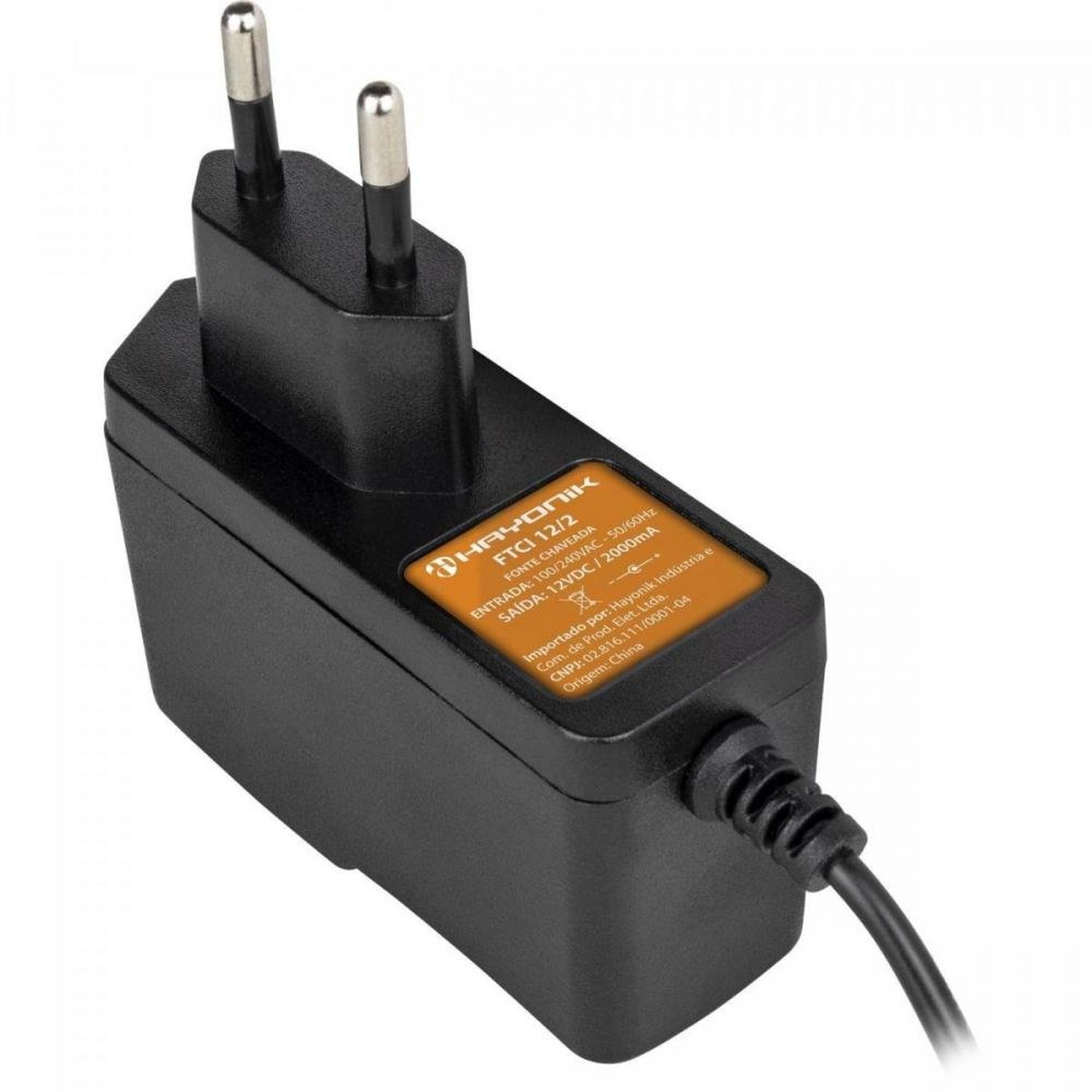 Fonte CHAVEADA 12VDC 2A FTCI 12/2A BIVOLT IMPORTADA HAYONIK