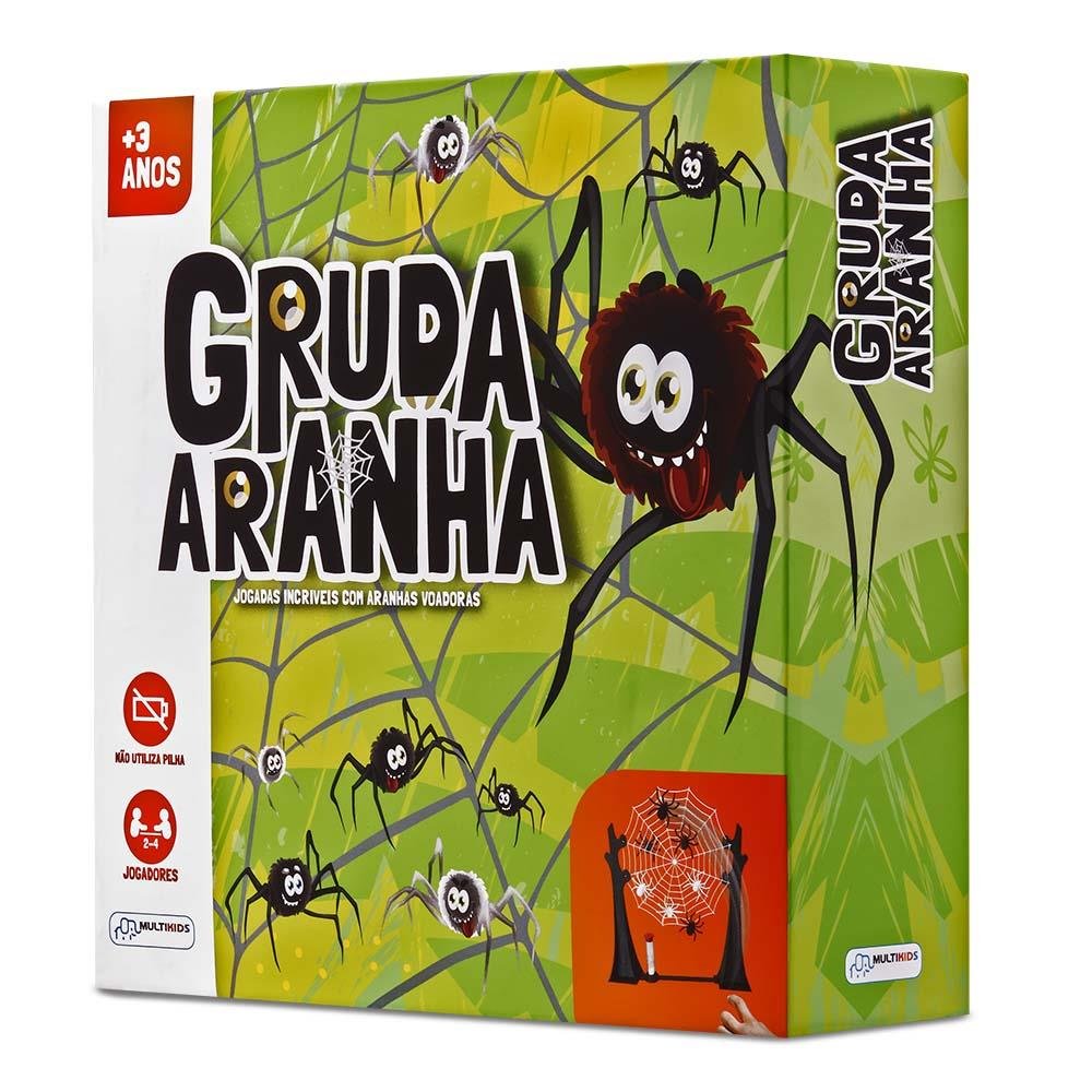 Jogo Gruda Aranha na Teia com 21 Peças Indicado para +3 Anos Preto/Branco Multikids - BR600