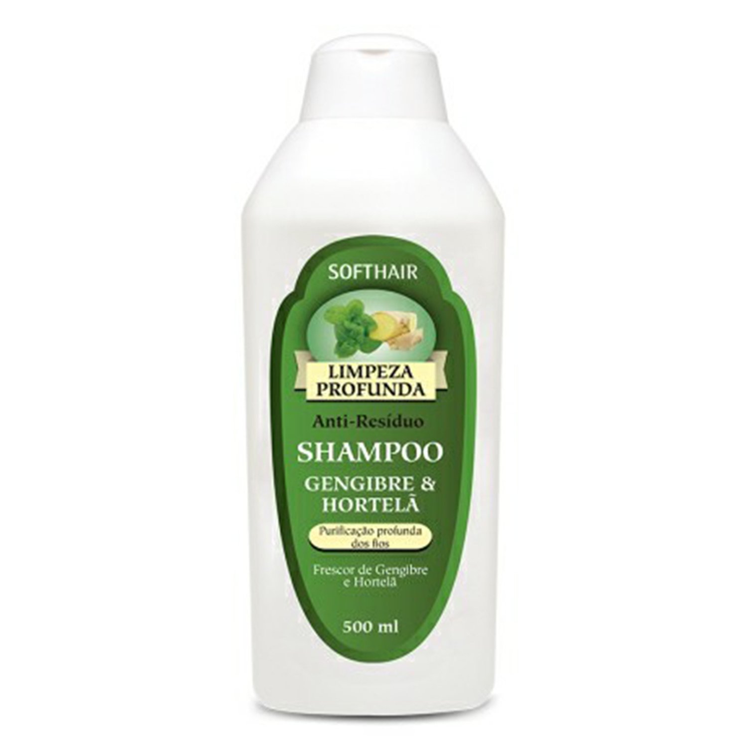 Shampoo Soft Hair Limpeza Profunda Gengibre E Hortela 500ml