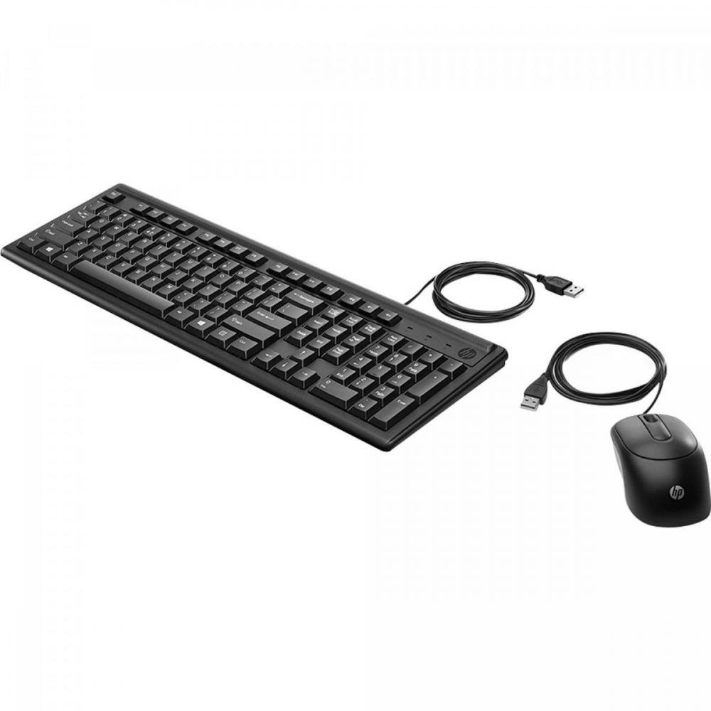 Kit Teclado e Mouse Usb 160 Preto Hp