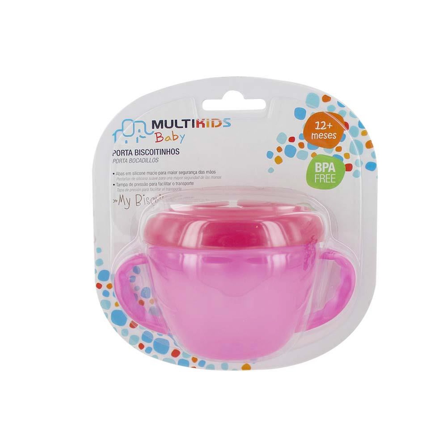 Porta Biscoitinhos My Biscuits Rosa Multikids Baby - BB046