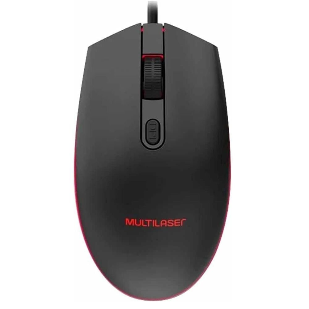 Mouse Gamer Multilaser 2400dpi Led 7 Cores Preto - MO298