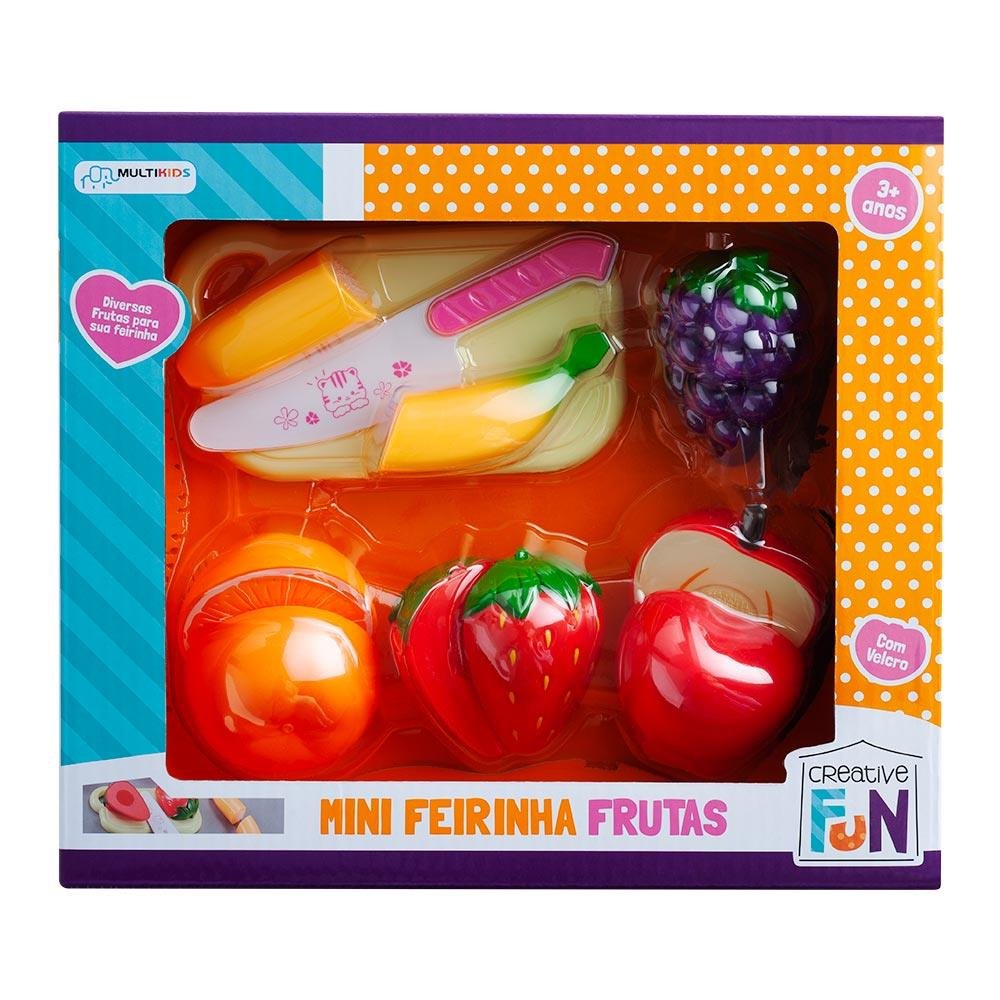 Creative Fun Mini Feirinha 5 Frutas Com Velcro Indicado para +3 Anos Multikids - BR1111