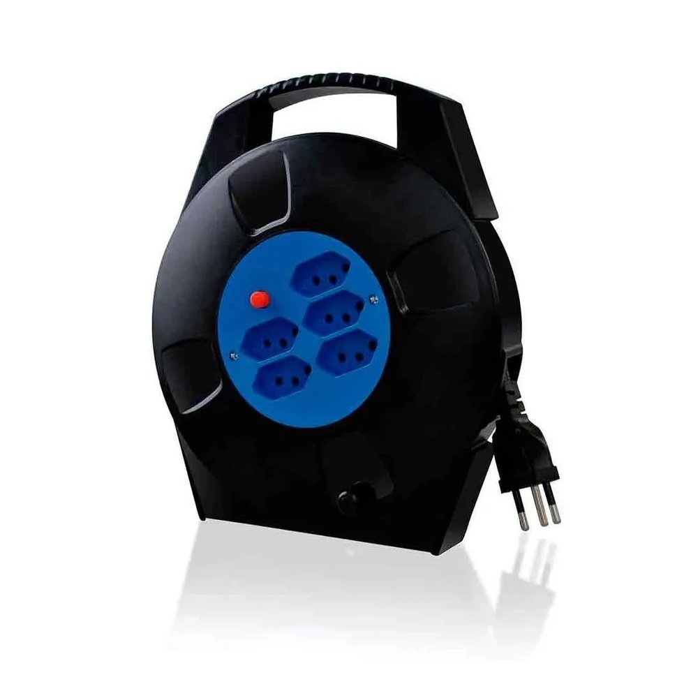 Extensão Retratil 5 Tomadas 10m Wi279, Multi