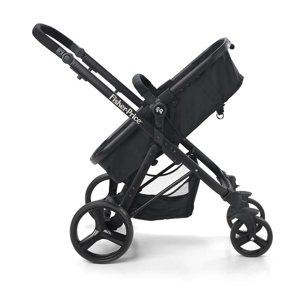 Carrinho de Bebê Berço Com Moisés Hero TS Até 15Kg Preto Fisher-Price - BB593