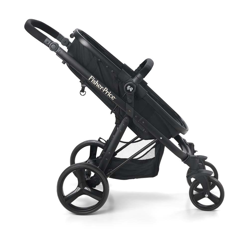 Carrinho de Bebê Berço Com Moisés Hero TS Até 15Kg Preto Fisher-Price - BB593