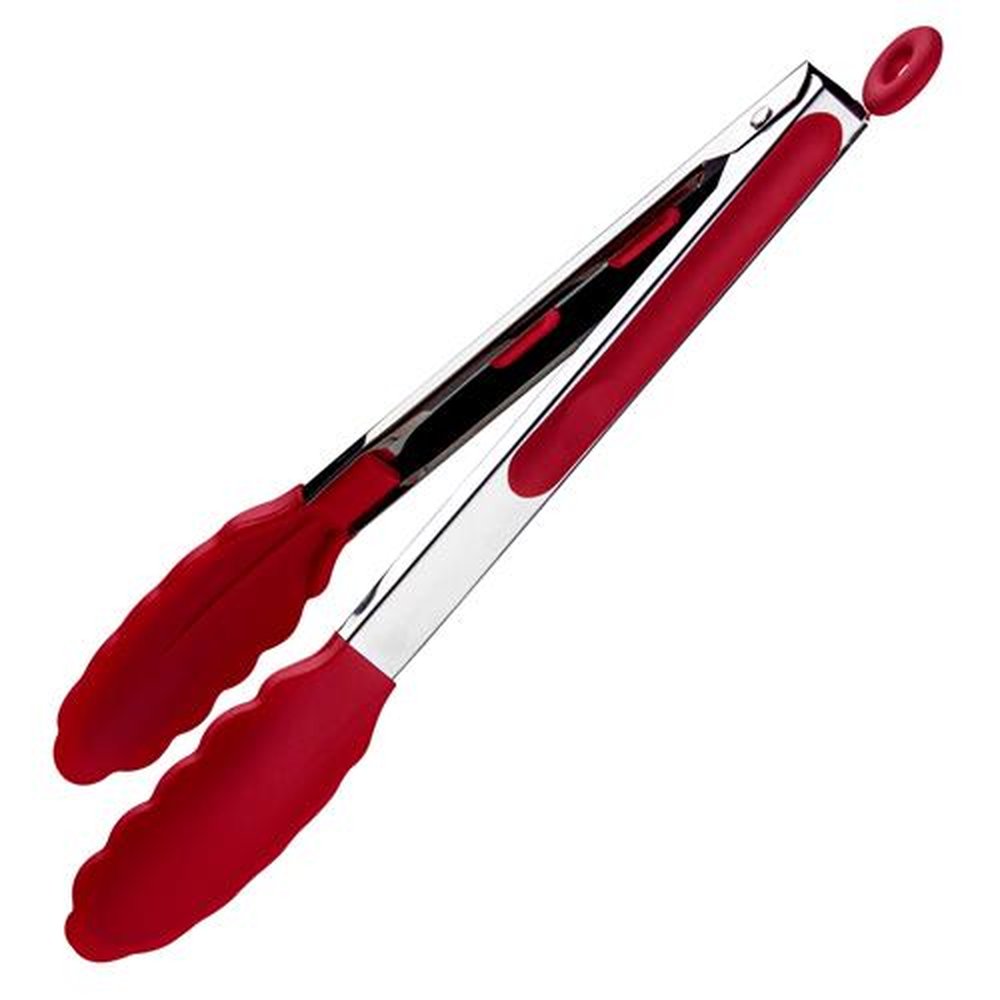 Pegador Multiuso de Alimentos em Inox e Silicone 30cm Vermelho UP Home - UD191