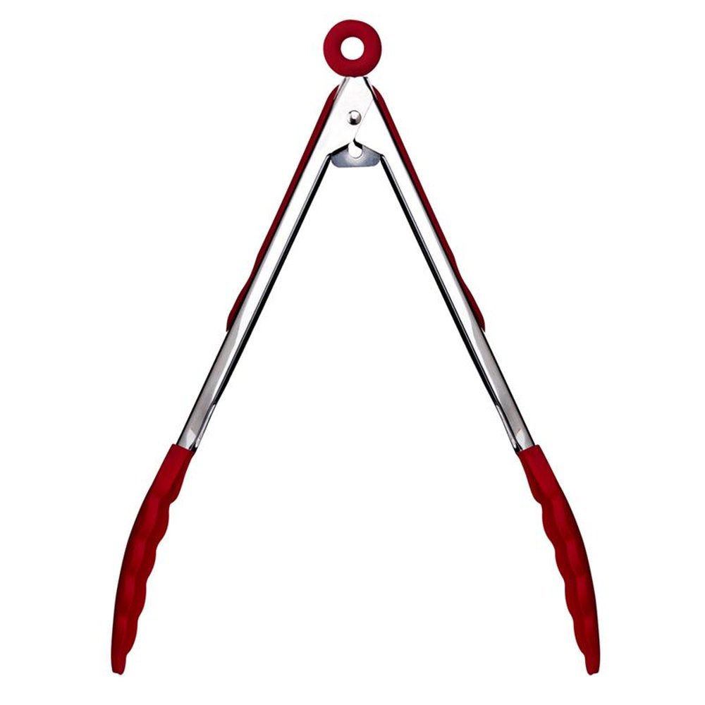 Pegador Multiuso de Alimentos em Inox e Silicone 30cm Vermelho UP Home - UD191