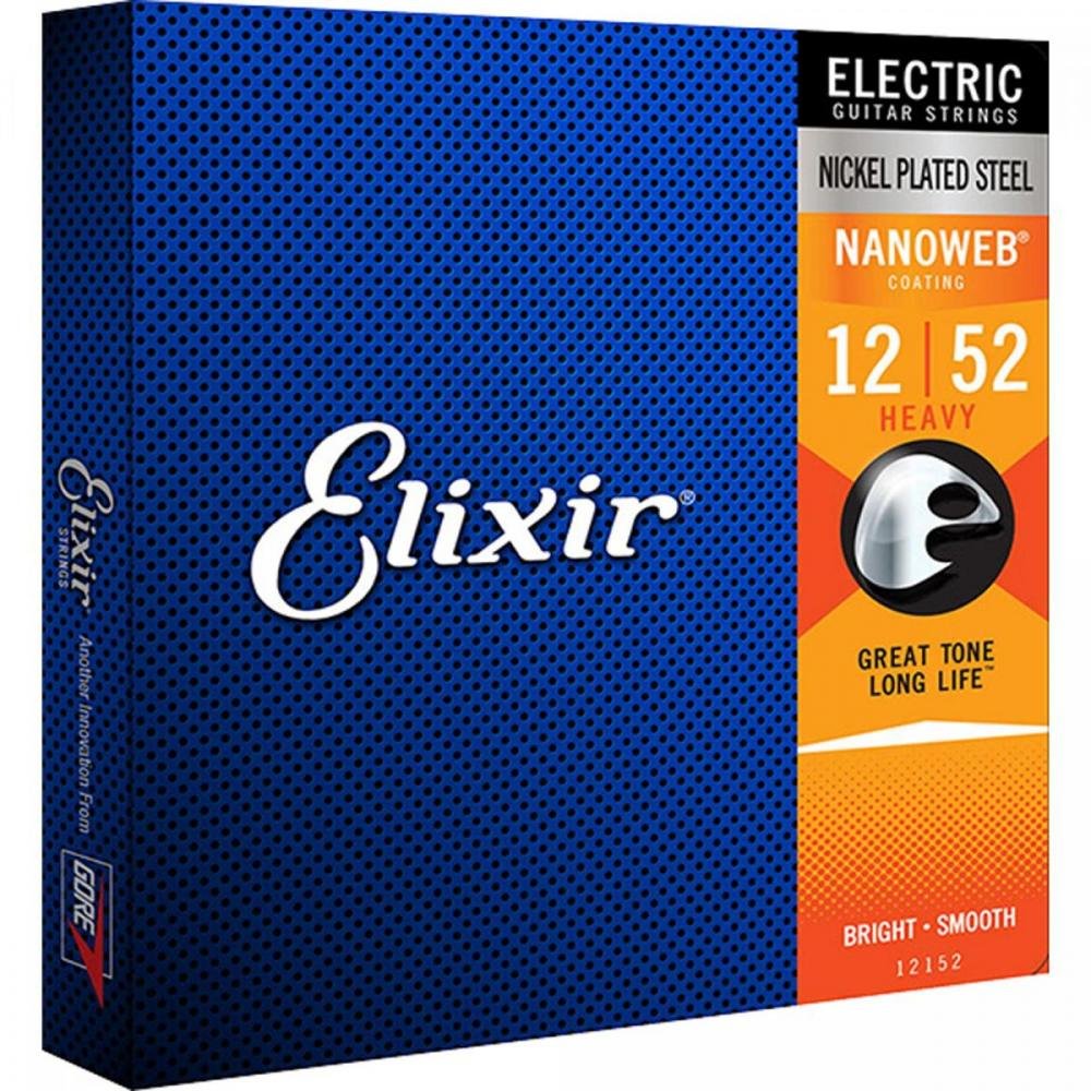 Encordoamento para Guitarra .012 Nanoweb 12152 Elixir