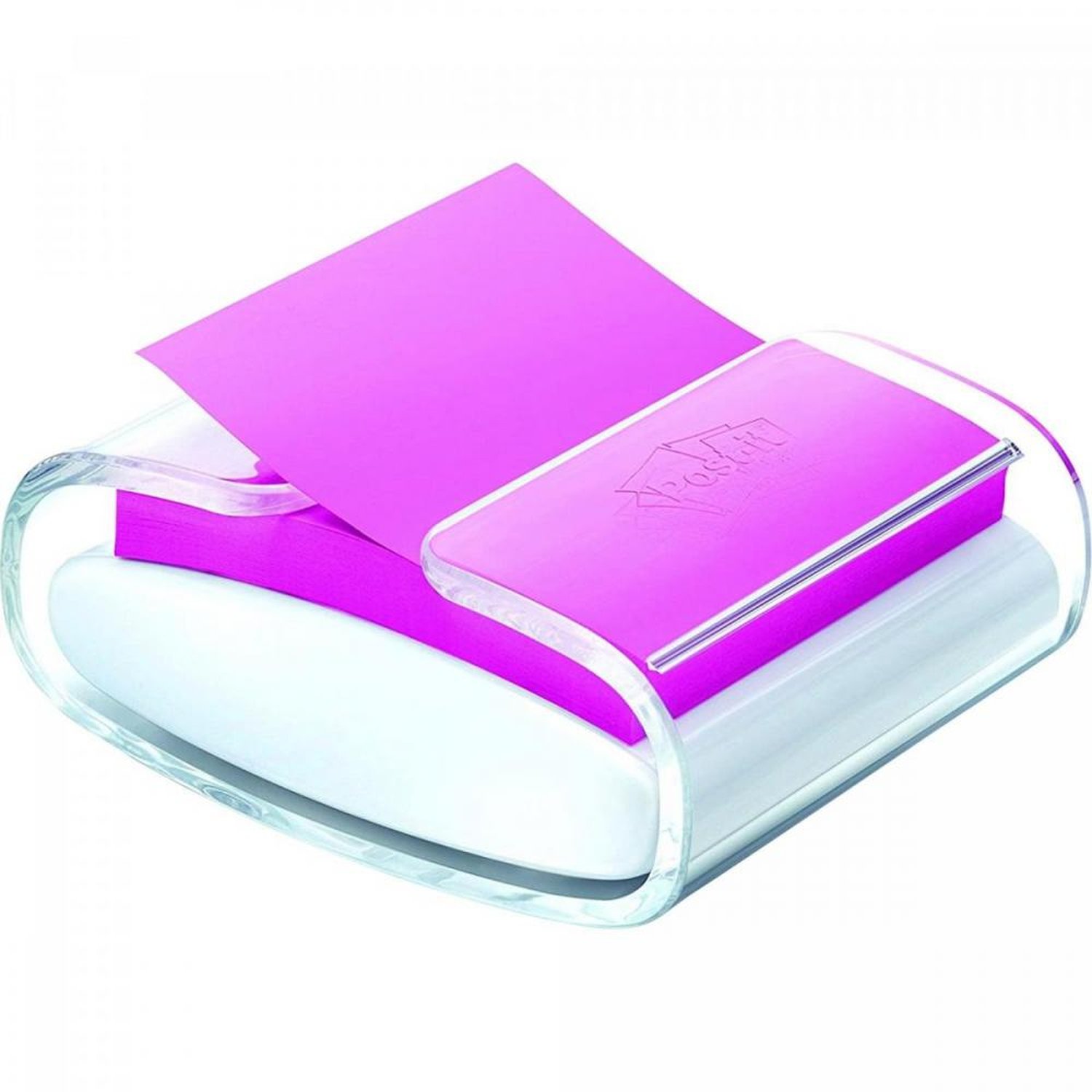Porta Blocos de Notas Adesivas 76 x 76mm Transparente/Branco 3M