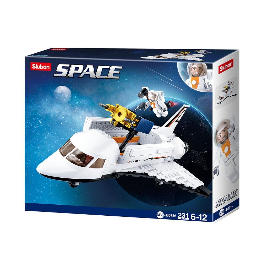Blocos de Montar Astronautas Ônibus Espacial 231 Peças Indicado para +6 Anos Multikids - BR1034
