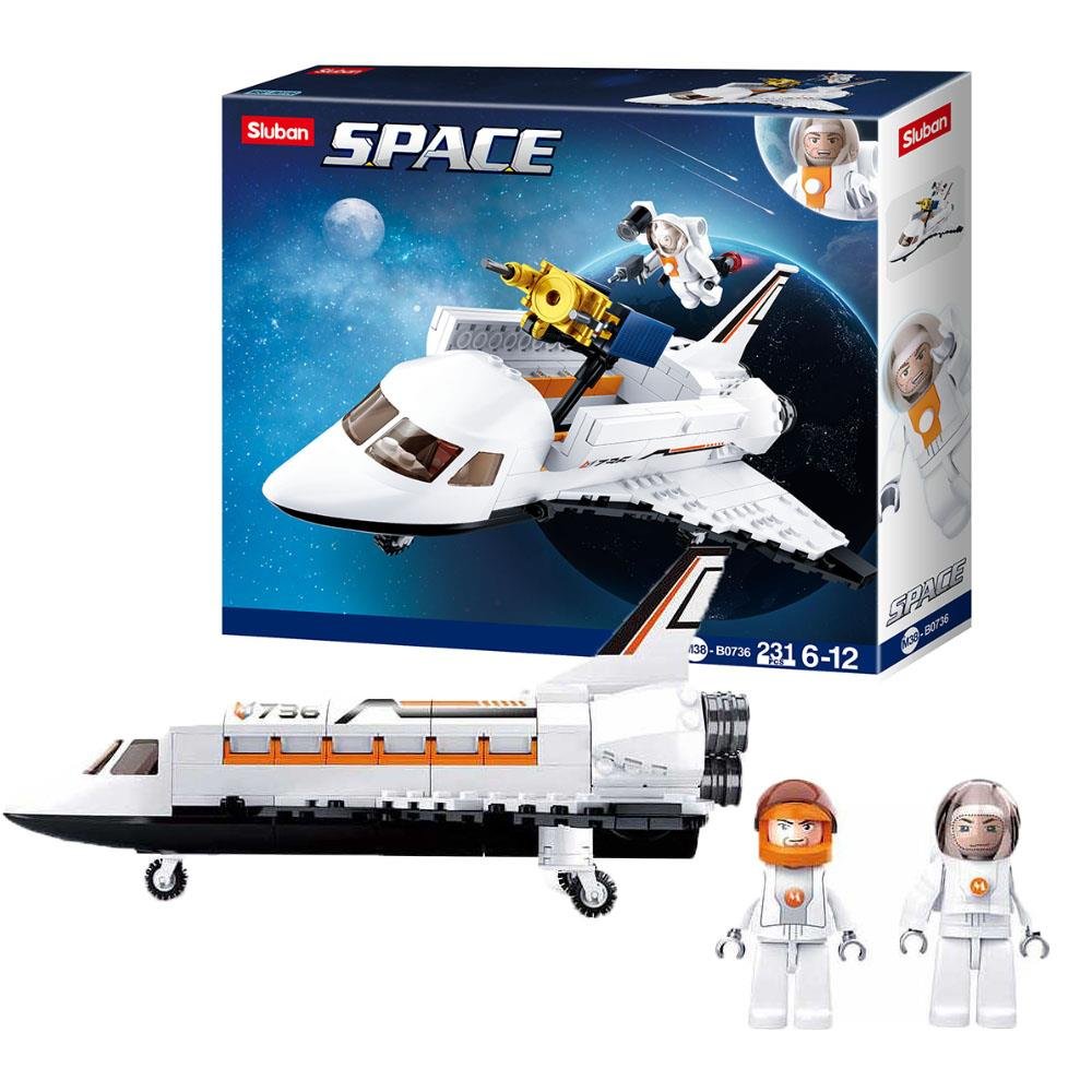 Blocos de Montar Astronautas Ônibus Espacial 231 Peças Indicado para +6 Anos Multikids - BR1034