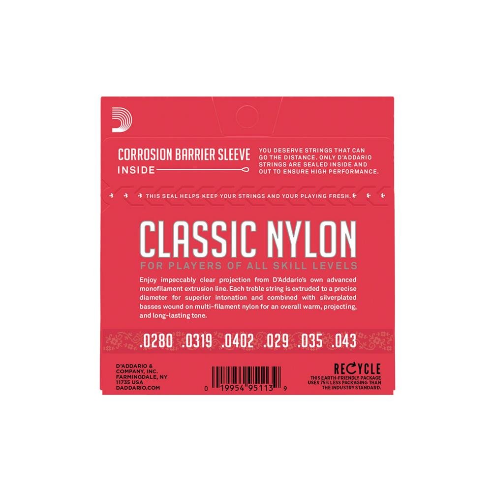 Encordoamento para Violão em Nylon Ej27n DAddario