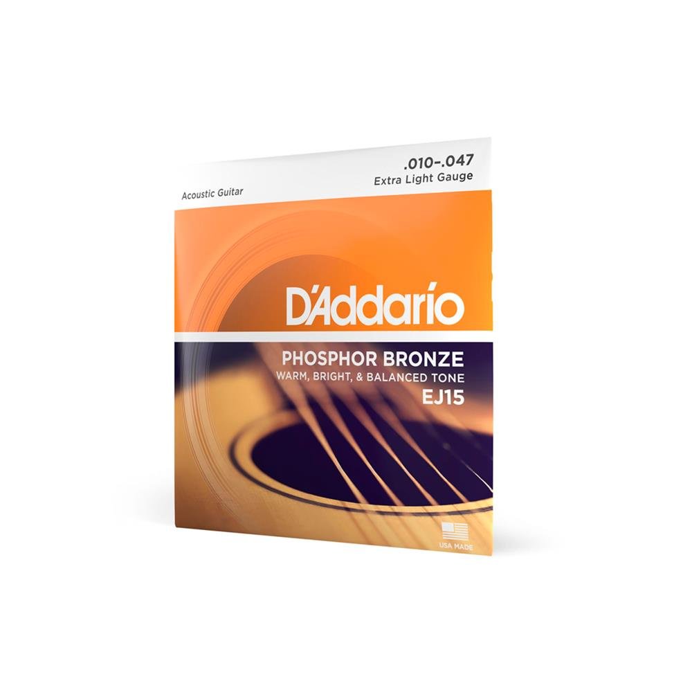 Cordas Para Violão Aço D Addario Phosphor Bronze Ej15 .010-.047