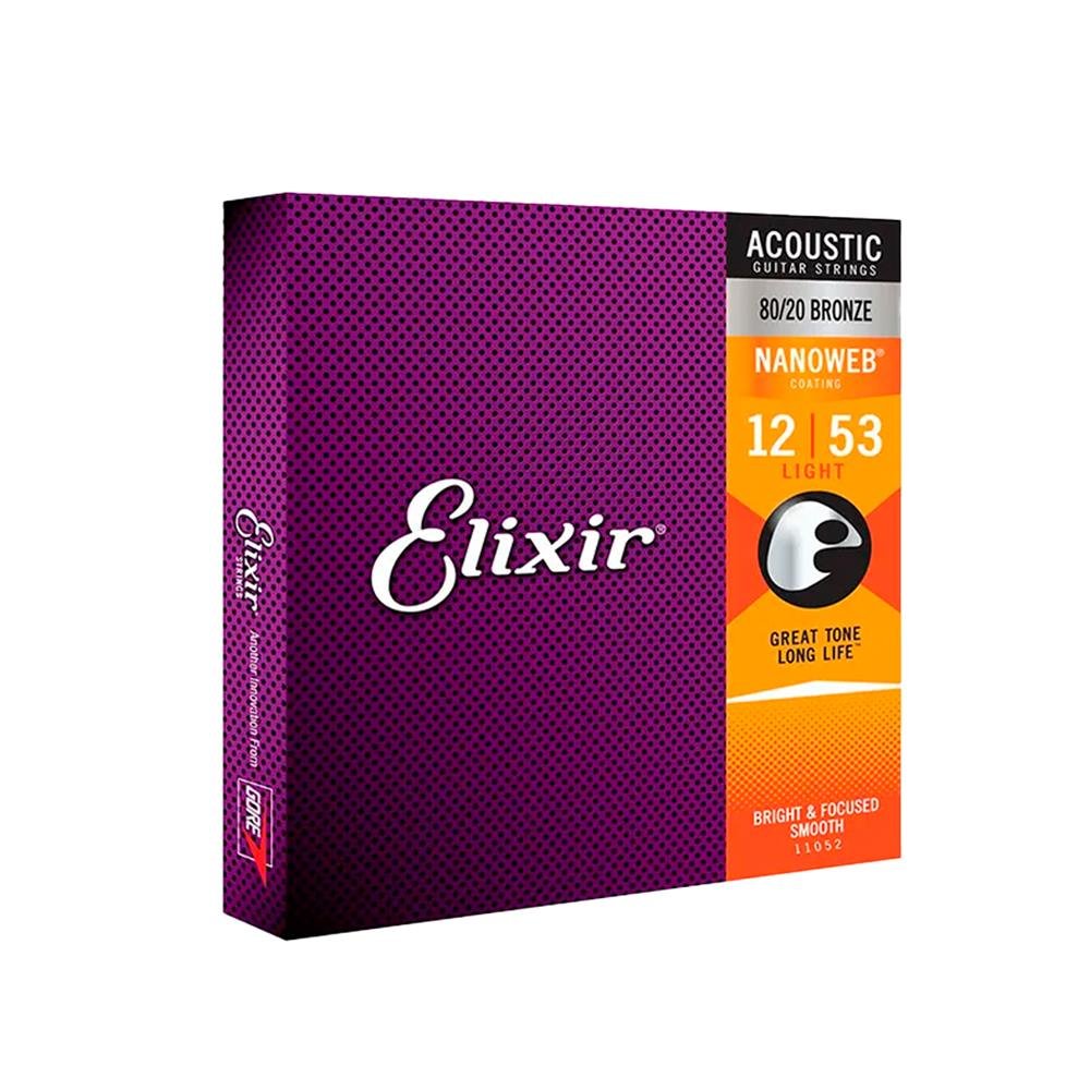Cordas 012 Light Violão Aço Nanoweb Elixir
