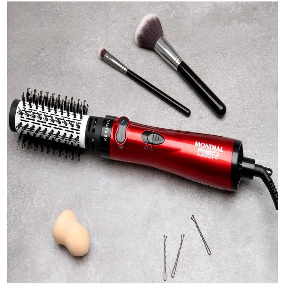 Escova Rotativa Mondial Red Infinity Keratin ER11-KR Cerâmica 1000W 220V