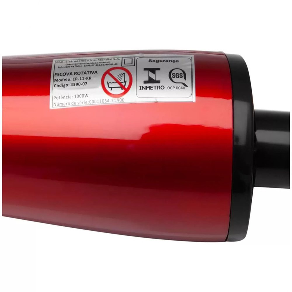 Escova Rotativa Mondial Red Infinity Keratin ER11-KR Cerâmica 1000W 220V