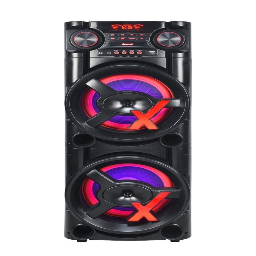 Caixa Amplificada Amvox ACA 1900 NewX 1900W RMS LED Bluetooth Bivolt