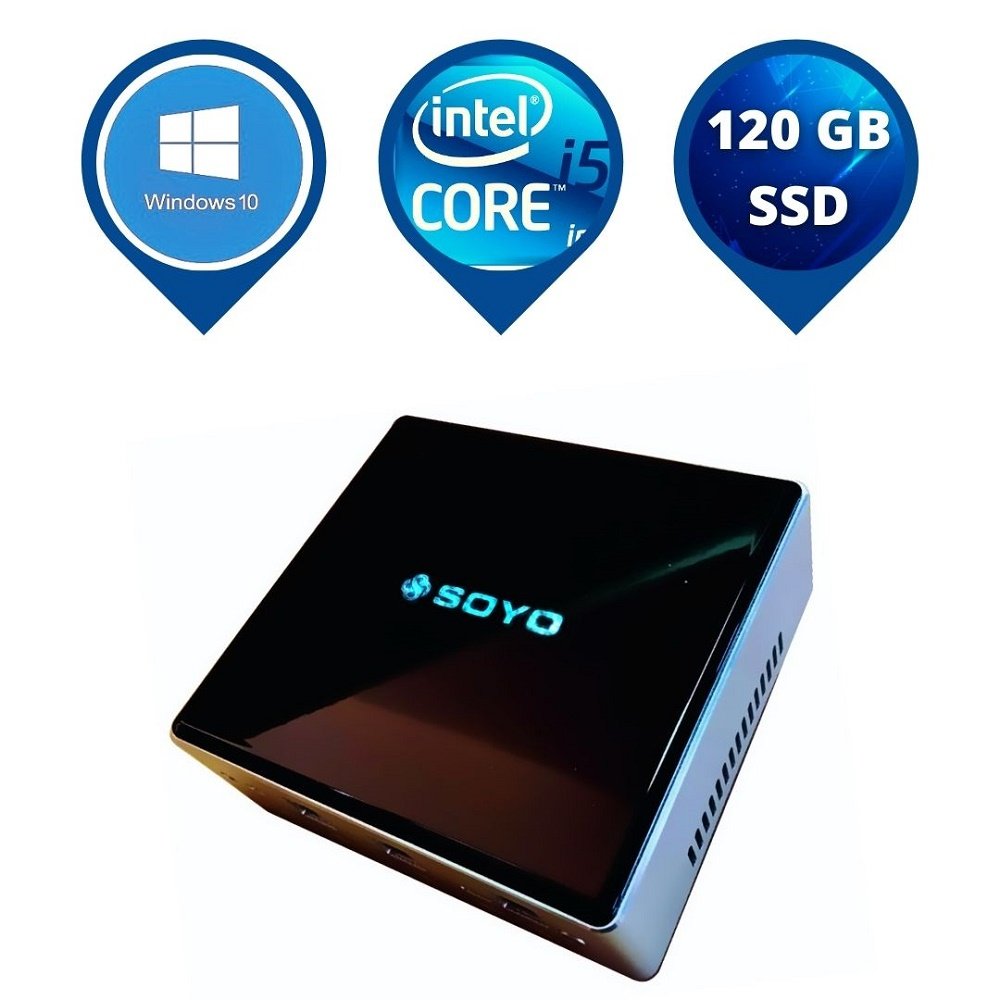 Mini PC NUC Intel Core i5-10210U, 8GB DDR4 , 120 SSD e Windows 10 - Soyo