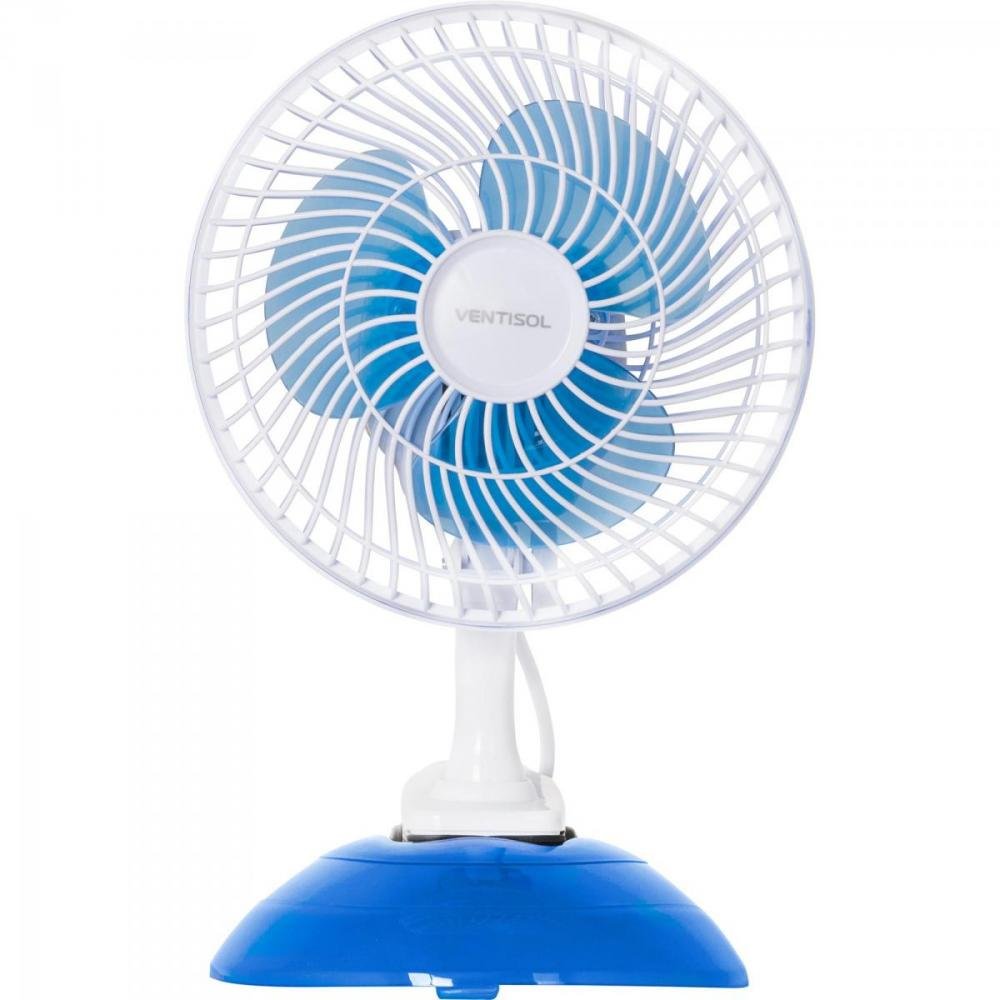 Ventilador de Mesa 127v Nacional Mini20 Azul/Branco Ventisol