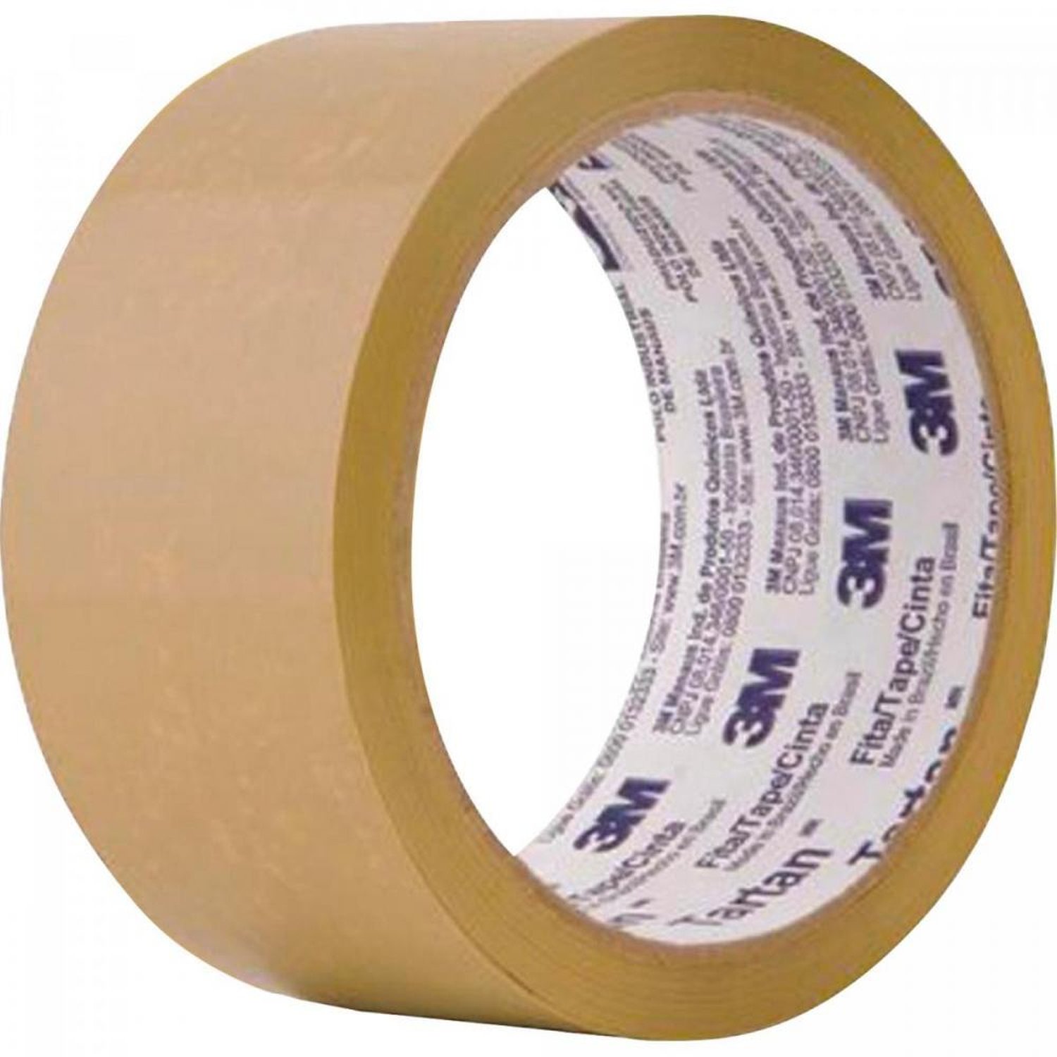 Fita Adesiva para Empacotamento de Bopp 45m x 50m Marrom Tartan 3M - Pacote com 4 Unidades