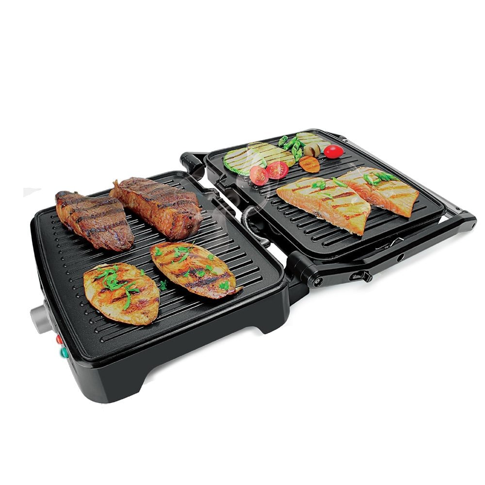 Grill Mallory Asteria, Placas Antiaderentes, 1270W, Preto/Inox, 110V